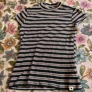 Abercrombie Kids Black and Pink Striped Top